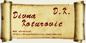 Divna Koturović vizit kartica